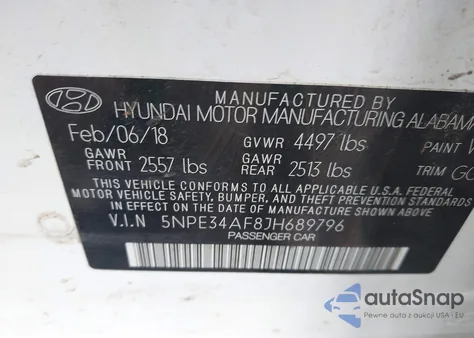 2018 Hyundai Sonata Limited из США, поврежденный, VIN 5NPE34AF8JH689796